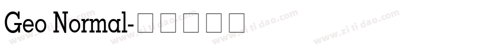 Geo Normal字体转换